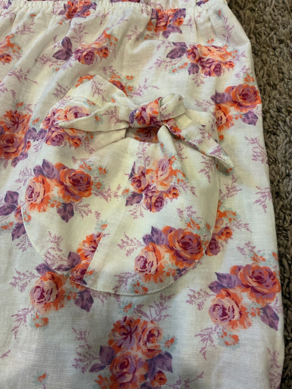 Laura Ashley x Lucky Brand Cream Floral Wide-Leg Capris Jumpsuit Size L - Picture 5 of 16
